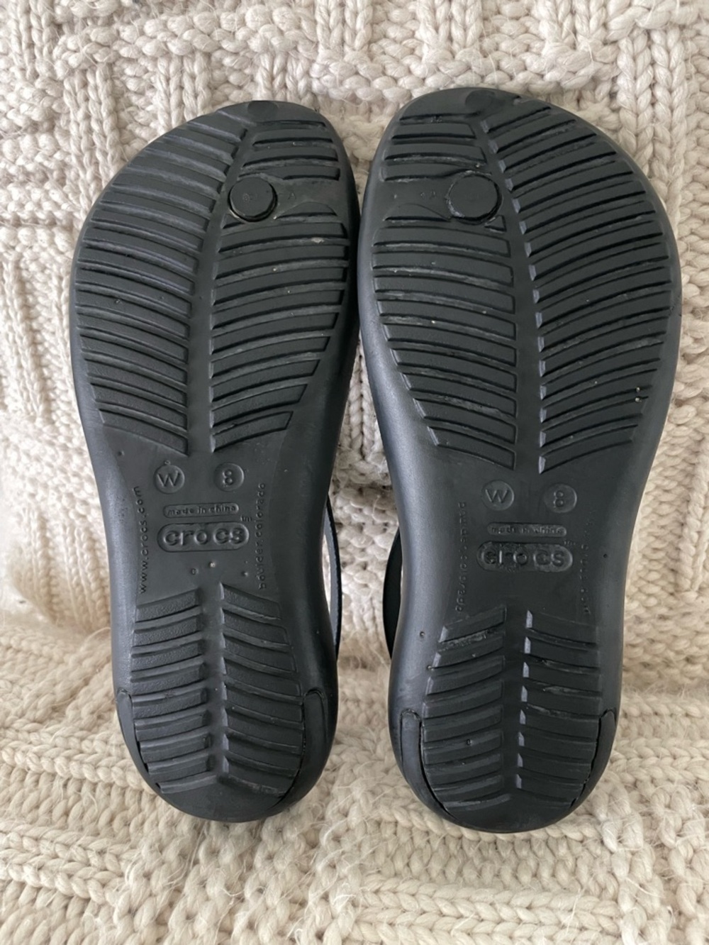CROCS Sexi Serena Size 8 Black Sandals Flip Flop Slingback - Picture 6 of 6